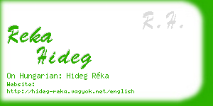reka hideg business card